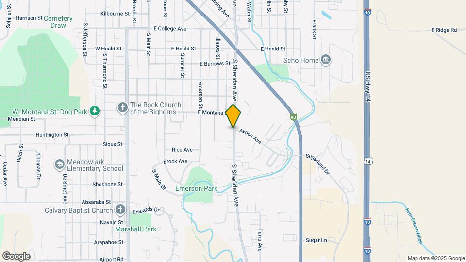 1166 S Sheridan Ave Map and Location Details