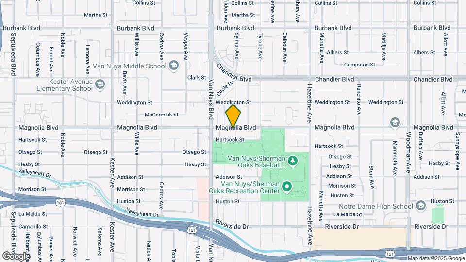 14410 Magnolia Blvd Mapa y Detalles de la Ubicación