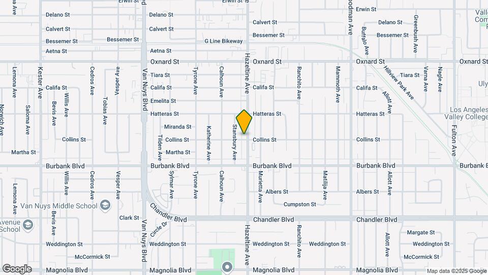 5703 Hazeltine Ave Map and Location Details