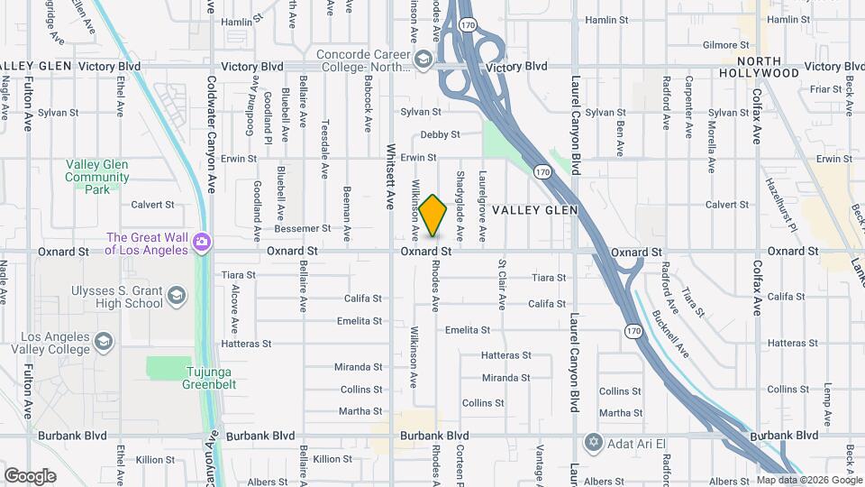 12405 W Oxnard St, Unit #301 Mapa y Detalles de la Ubicación