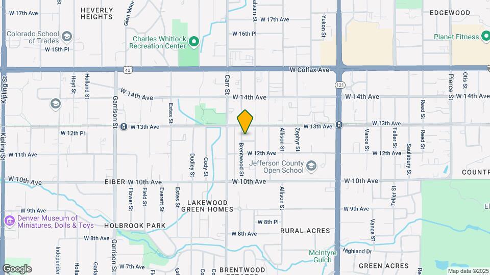 8295 W 12th Pl Map and Location Details