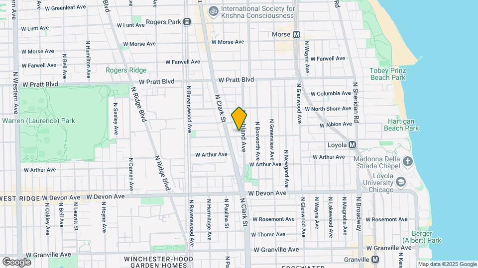 1611 W Albion Ave Map and Location Details