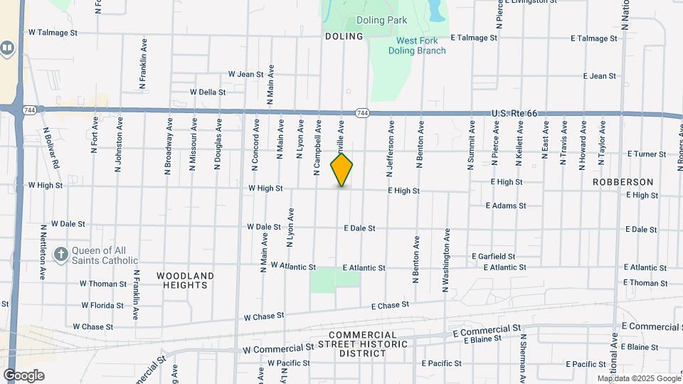 2158 N Boonville Ave Map and Location Details