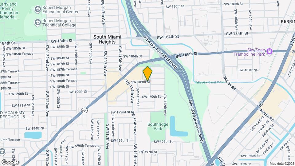 11310 SW 189th St Map and Location Details