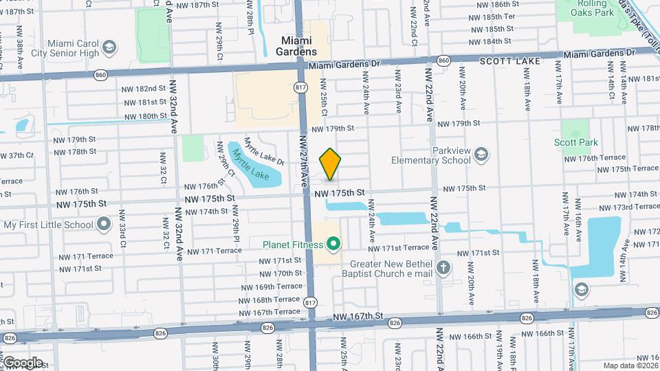 2512 NW 175th Terrace Map and Location Details