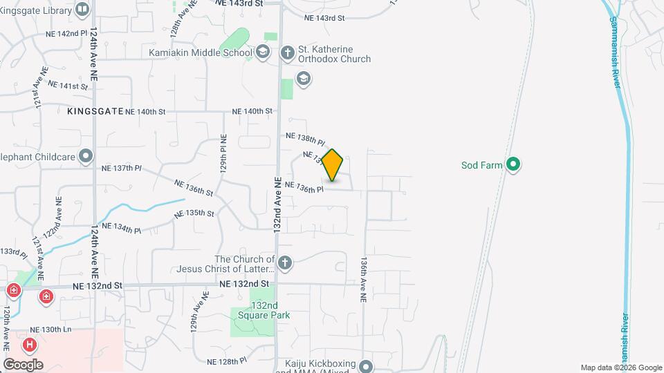 13418 NE 136th Pl Map and Location Details