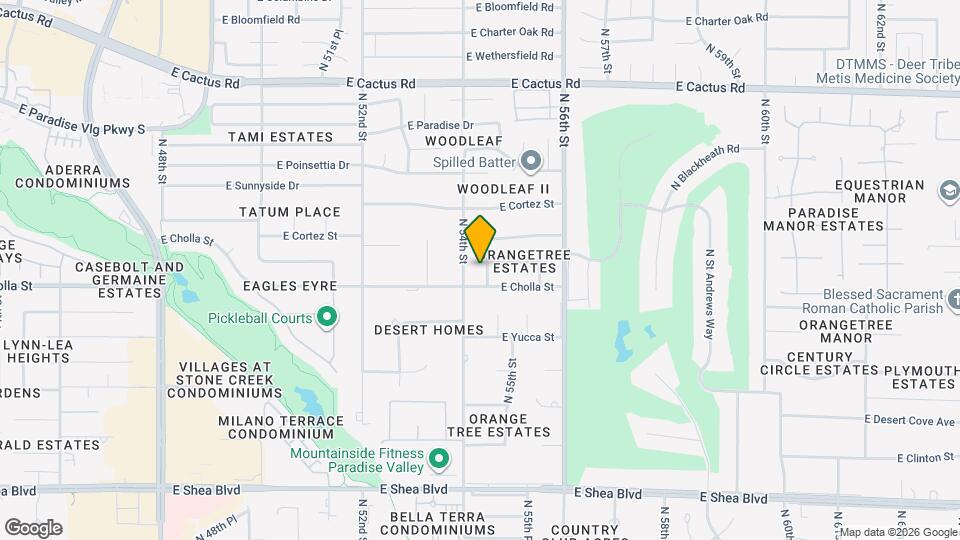 11414 N 54th Pl Map and Location Details