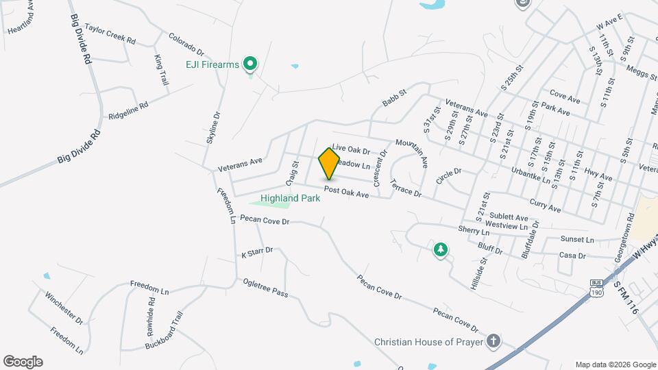 2514 Post Oak Ave Map and Location Details