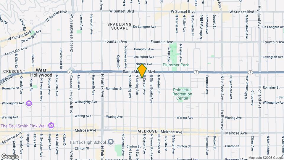 1037 N Curson Ave Mapa y Detalles de la Ubicación