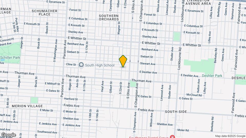1206 S 22nd St Map and Location Details