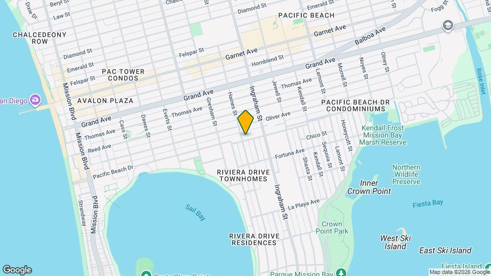 1510 Pacific Beach Dr Map and Location Details