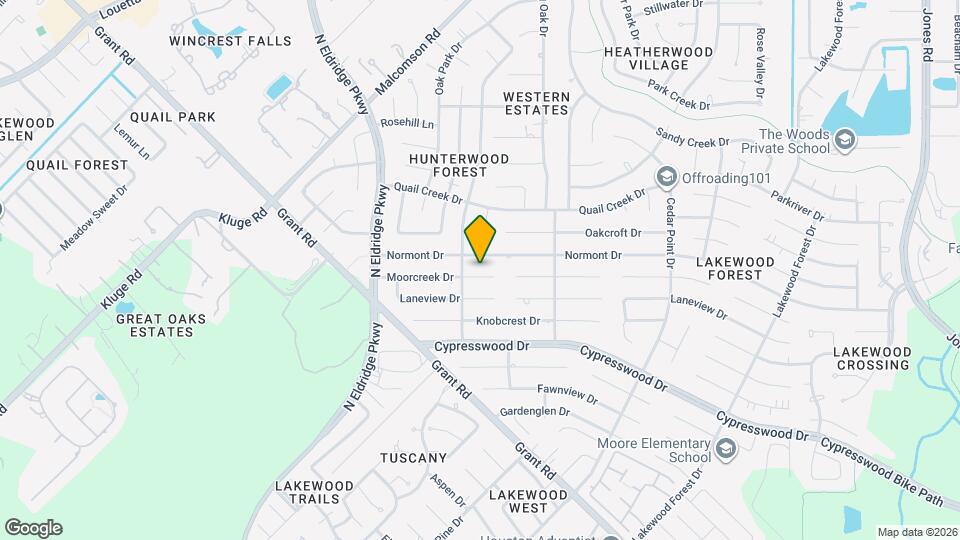 12218 Moorcreek Dr Map and Location Details