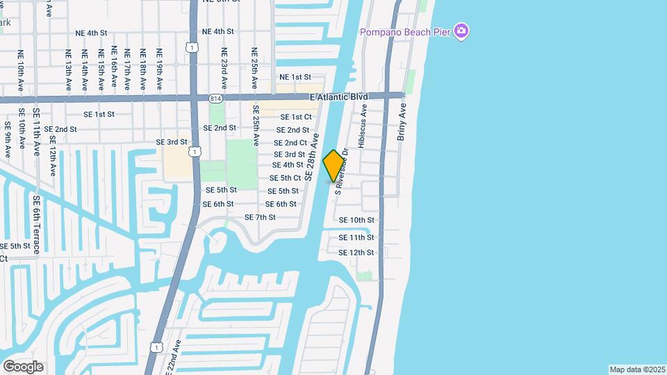 615 S Riverside Dr Map and Location Details