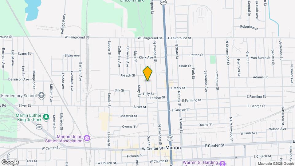 436 Oak St Map and Location Details