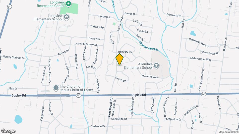 2315 Hayward Ln Map and Location Details