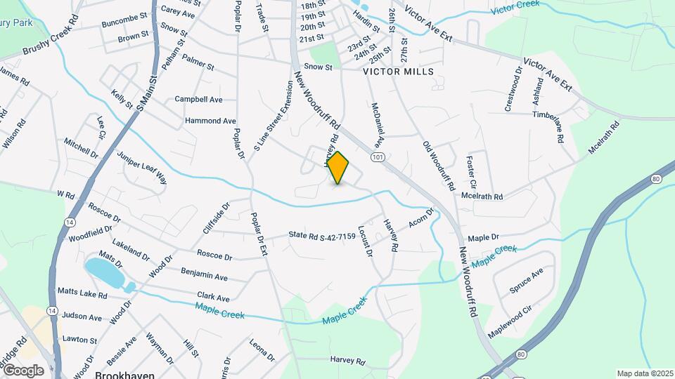 Harvey Road Duplexes Mapa y Detalles de la Ubicación