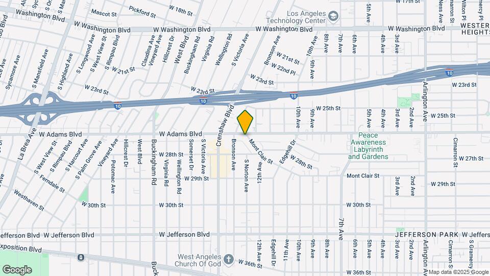 4332 W Adams Blvd Map and Location Details