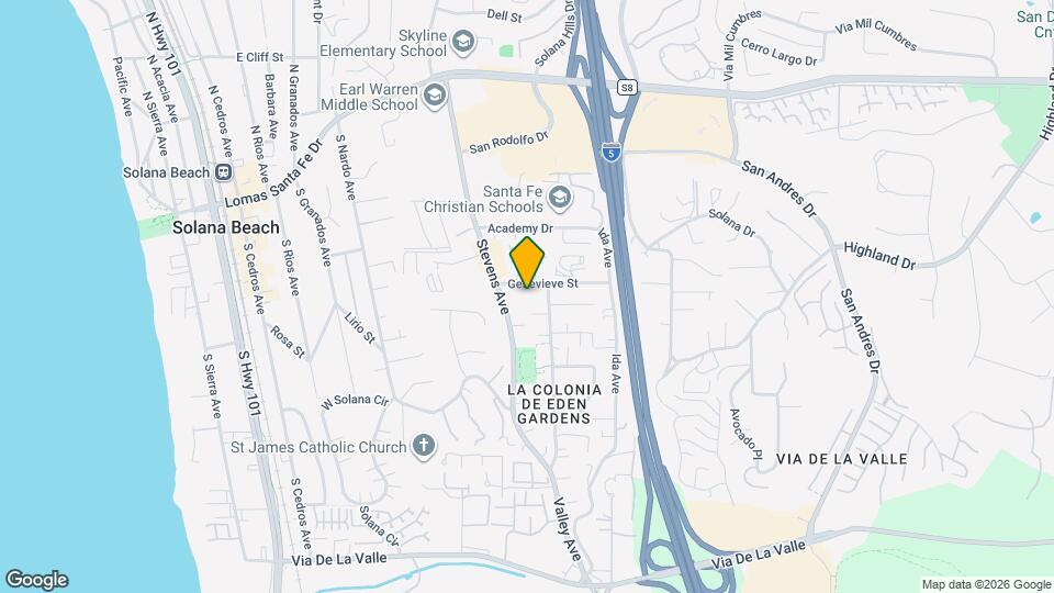 735 Genevieve St Map and Location Details