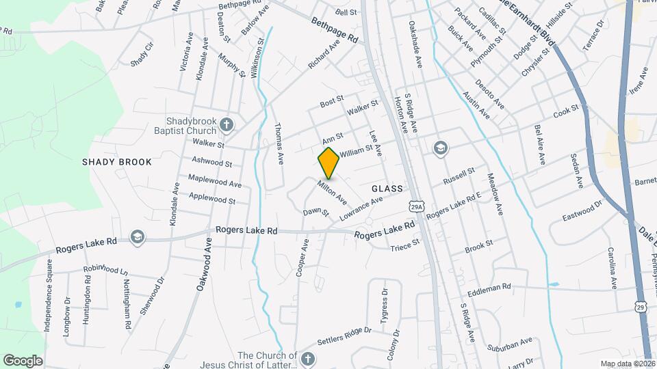 1213 Milton Ave Map and Location Details