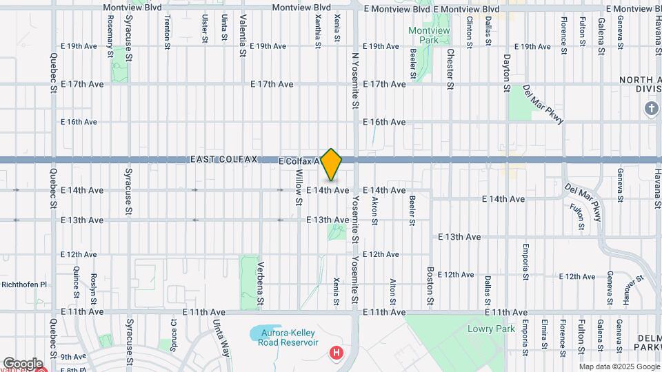 8721 E 14th Ave Map and Location Details