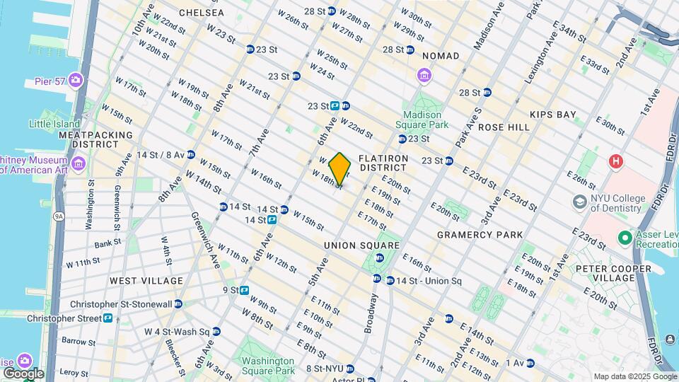 12 W 18th St Map and Location Details