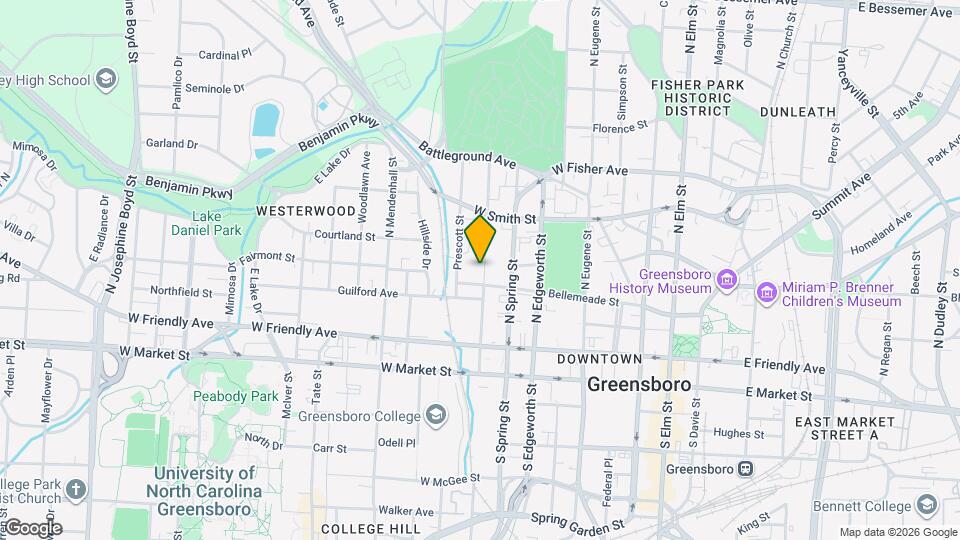407 N Cedar St, Unit 407-B Map and Location Details