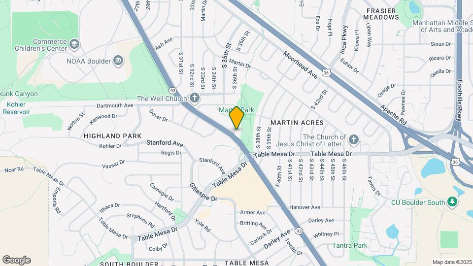 390 S 36th St Map and Location Details