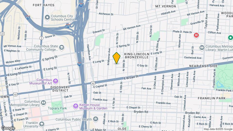 84 N 17th St Map and Location Details