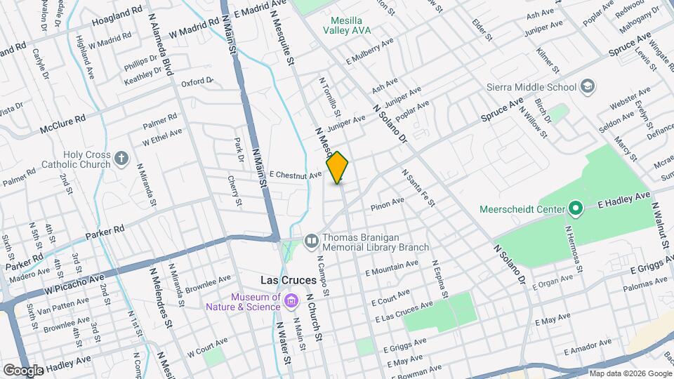 1121 N Mesquite St Map and Location Details