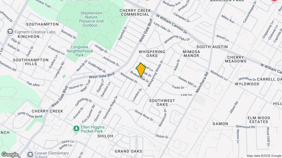 2505 Broken Oak Dr Map and Location Details