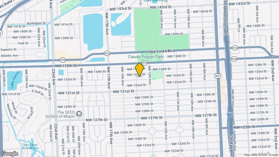 1361 NW 132nd Terrace Map and Location Details