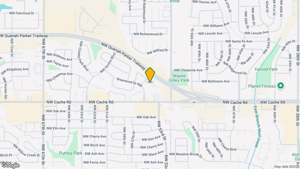 5418 NW Cottonwood Dr Map and Location Details