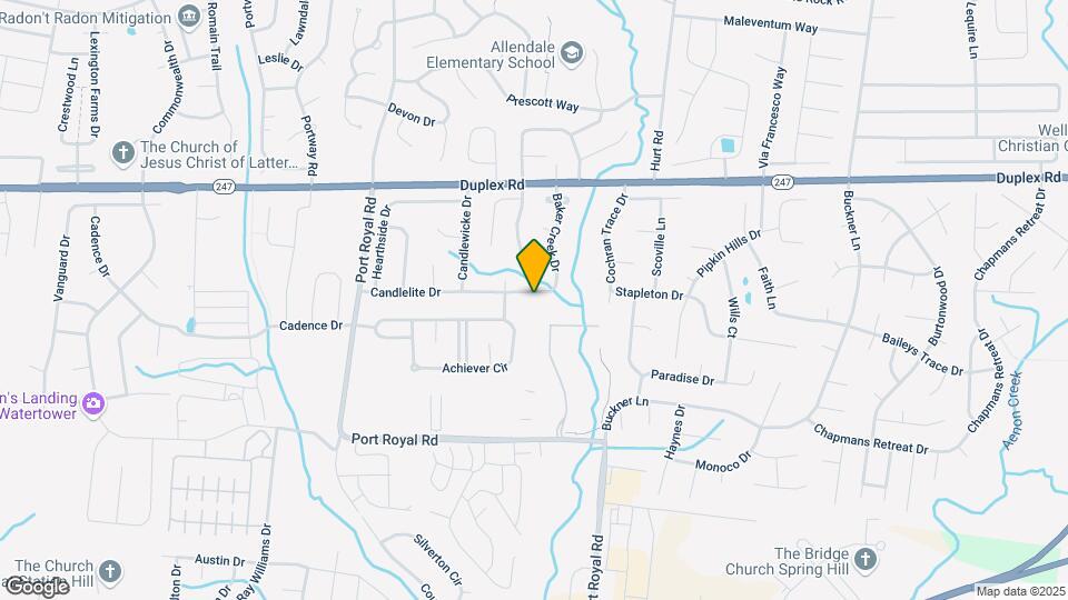 1256 Baker Creek Dr Map and Location Details