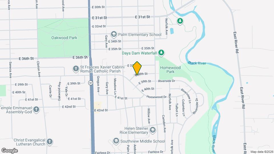 2484 E 38th St Map and Location Details