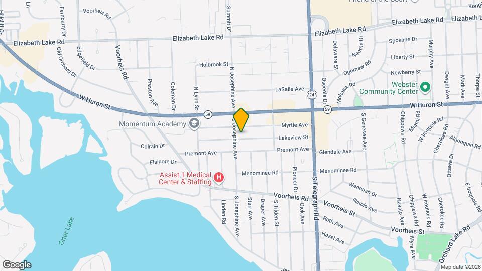 1064 Lakeview St Map and Location Details