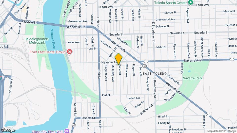 820 Butler St Map and Location Details