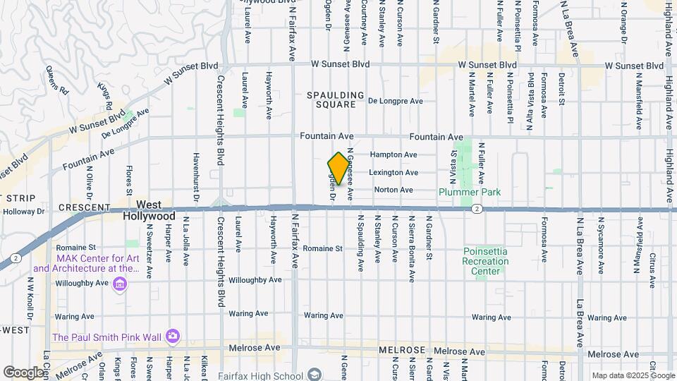 1130 1/2 N Ogden Dr Map and Location Details
