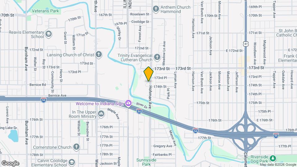 7344 Hohman Ave Map and Location Details