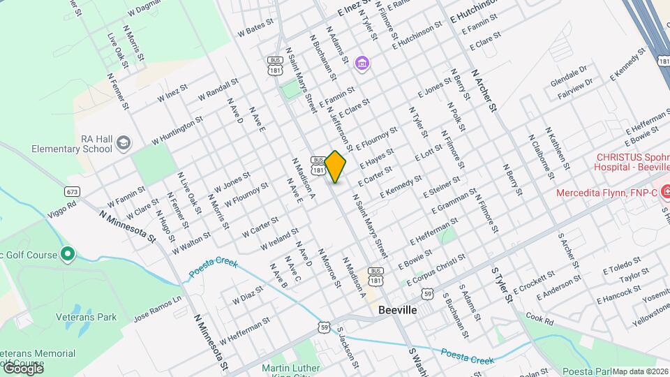 704 N Washington St Map and Location Details