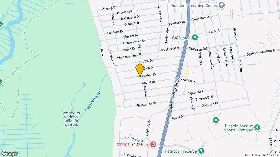 22 Loughlin Dr, Unit #2 Side Apartment Map and Location Details