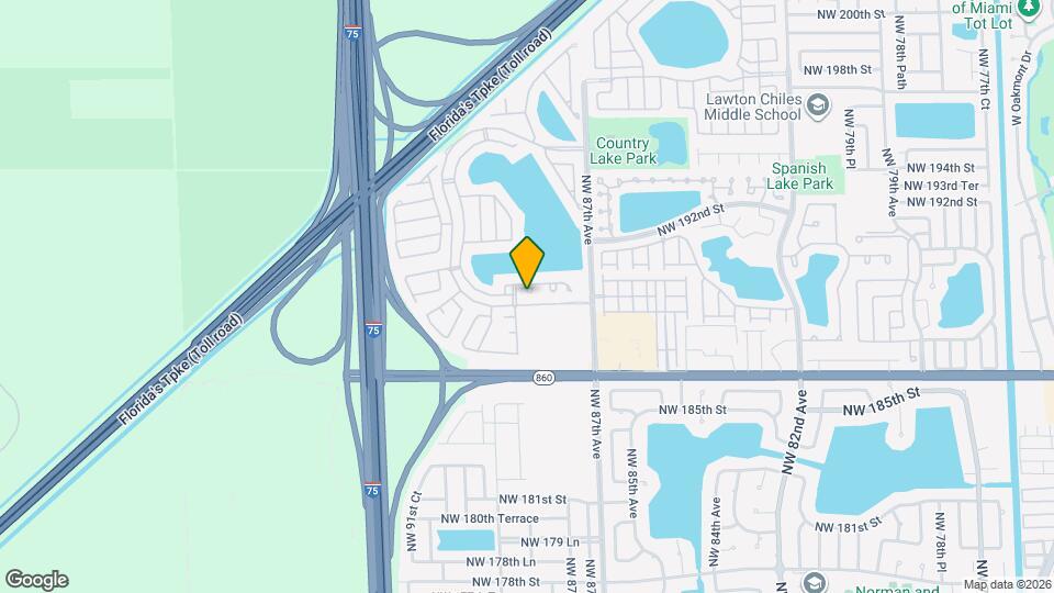 8826 NW 189th Terrace Map and Location Details