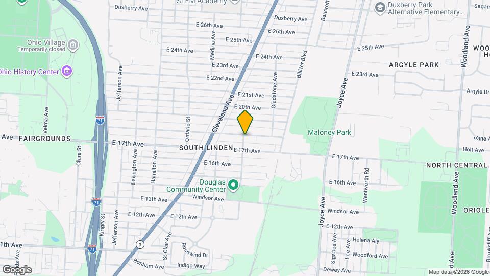 1315 E 18th Ave Mapa y Detalles de la Ubicación