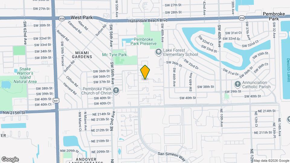 5085 SW 37th St Map and Location Details