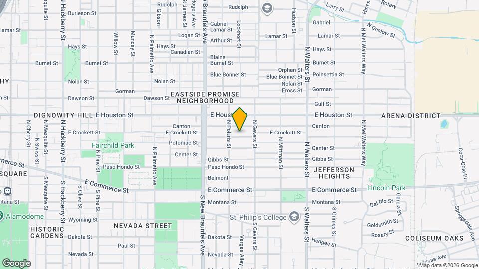 1723 E Crockett St Map and Location Details