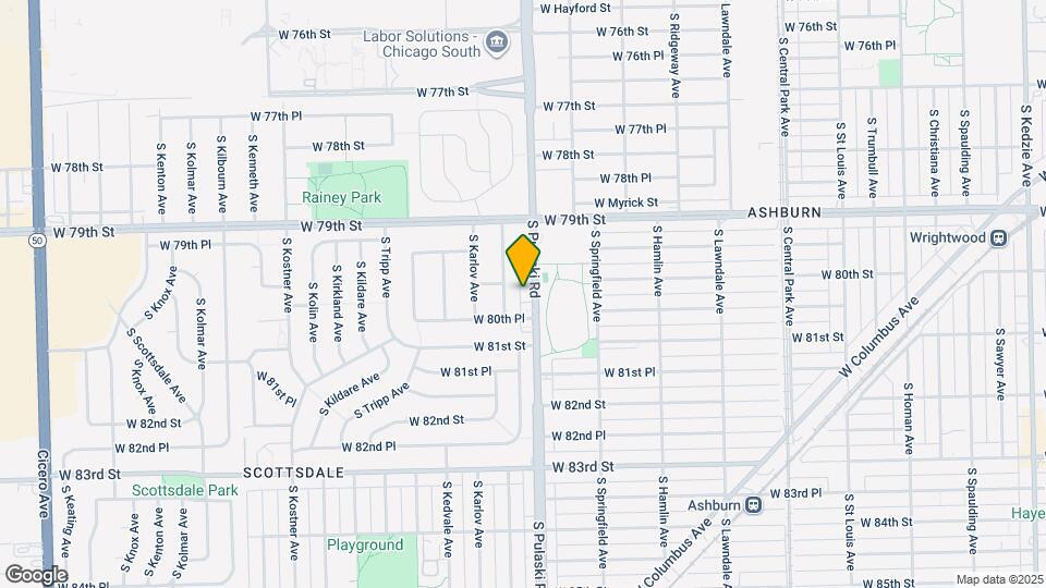8000 S Pulaski Rd Map and Location Details