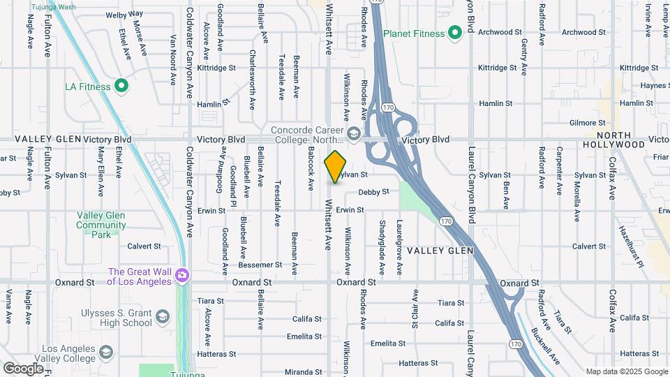 6238 Whitsett Ave Map and Location Details