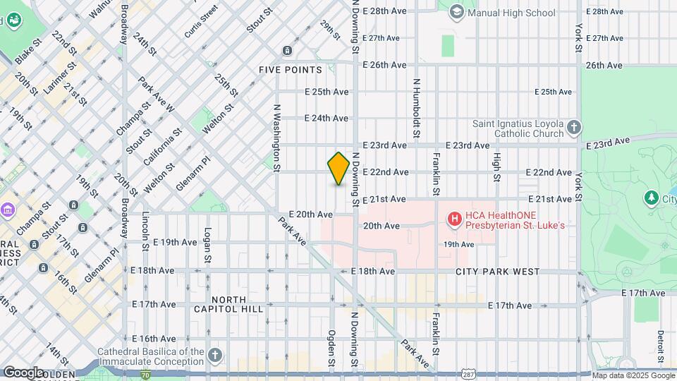 2050 N Ogden St Map and Location Details