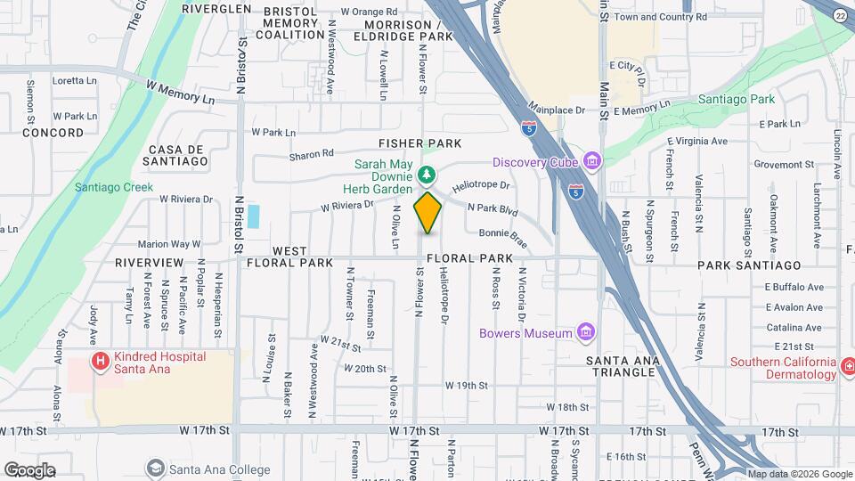 2315 N Flower St Map and Location Details