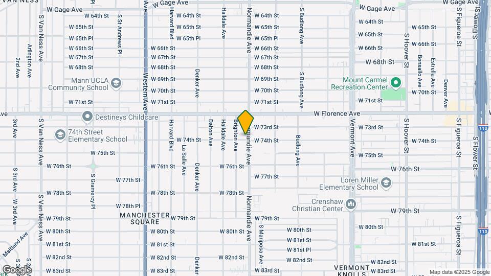 7329 Normandie Ave Map and Location Details