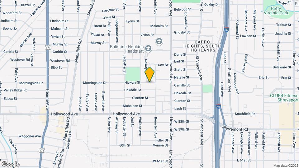 1727 Hickory St Map and Location Details